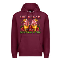 Burgundy ice cream makes everything better Premium Hoodie - AdoDesignShop