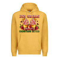 Mustard ice cream makes everything better Premium Hoodie - AdoDesignShop