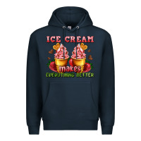 Navy ice cream makes everything better Premium Hoodie - AdoDesignShop