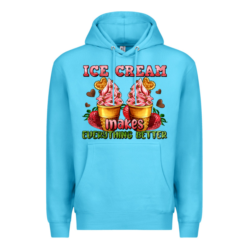 Ice Cream Makes Everything Better Premium Hoodie by AdoDesignShop | Teevron