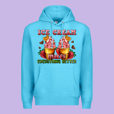 Ice Cream Makes Everything Better Premium Hoodie Designed By Adodesignshop