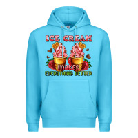 Ocean Blue ice cream makes everything better Premium Hoodie - AdoDesignShop
