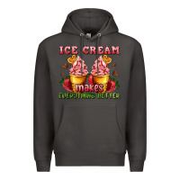 Smoke ice cream makes everything better Premium Hoodie - AdoDesignShop