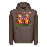 Coffee ice cream makes everything better Premium Hoodie - AdoDesignShop