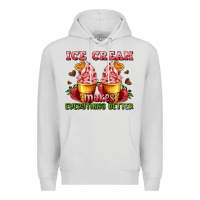 Dove Grey ice cream makes everything better Premium Hoodie - AdoDesignShop
