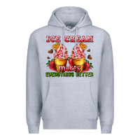Heather Grey ice cream makes everything better Premium Hoodie - AdoDesignShop