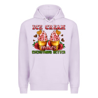 Lilac ice cream makes everything better Premium Hoodie - AdoDesignShop