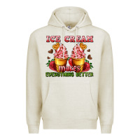 Oatmeal Heather ice cream makes everything better Premium Hoodie - AdoDesignShop