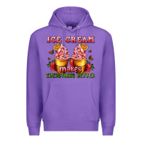 Purple ice cream makes everything better Premium Hoodie - AdoDesignShop