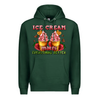 Sports Green ice cream makes everything better Premium Hoodie - AdoDesignShop