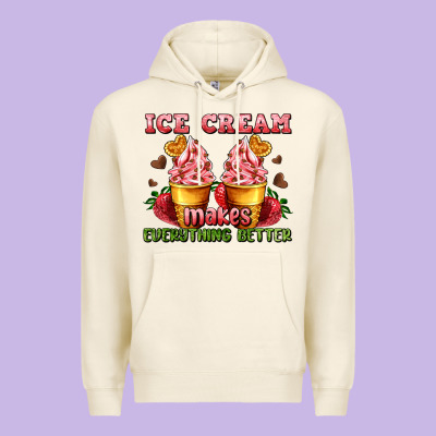 Ice Cream Makes Everything Better Premium Hoodie Designed By Adodesignshop
