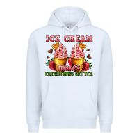 White ice cream makes everything better Premium Hoodie - AdoDesignShop