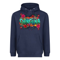 Navy chingona Heavyweight Hoodie - texasbilliewilder