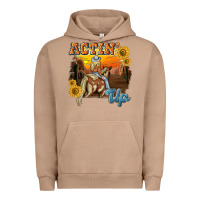 Pigment Burro actinup with cowgirl Urban Hoodie - NancyCooperArtShop