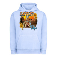 Pigment Grape Ice actinup with cowgirl Urban Hoodie - NancyCooperArtShop