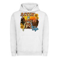 Pigment Lunar Rock actinup with cowgirl Urban Hoodie - NancyCooperArtShop