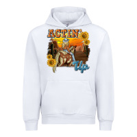 White actinup with cowgirl Urban Hoodie - NancyCooperArtShop