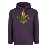 Plum fleur de lis Heavyweight Hoodie - RanaPortraitStore