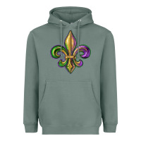 Sage fleur de lis Heavyweight Hoodie - RanaPortraitStore