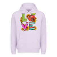Lilac love with pen and  serape leopard Premium Hoodie - Artiststas