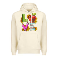 Sandshell love with pen and  serape leopard Premium Hoodie - Artiststas