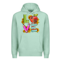 Seafoam love with pen and  serape leopard Premium Hoodie - Artiststas