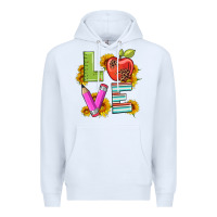 White love with pen and  serape leopard Premium Hoodie - Artiststas