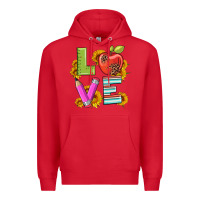 Red love with pen and  serape leopard Premium Hoodie - Artiststas