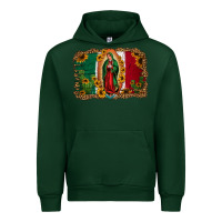 Forest Green our lady of Guadalupe Mexican flag background Urban Hoodie - Jasminsmagicworld