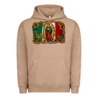 Pigment Burro our lady of Guadalupe Mexican flag background Urban Hoodie - Jasminsmagicworld