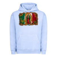Pigment Grape Ice our lady of Guadalupe Mexican flag background Urban Hoodie - Jasminsmagicworld