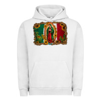 Pigment Lunar Rock our lady of Guadalupe Mexican flag background Urban Hoodie - Jasminsmagicworld