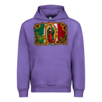 Tulip our lady of Guadalupe Mexican flag background Urban Hoodie - Jasminsmagicworld