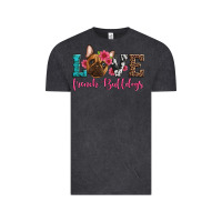 Vintage Black love french bulldogs Vintage Tee - Artiststas