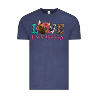 Vintage Denim love french bulldogs Vintage Tee - Artiststas