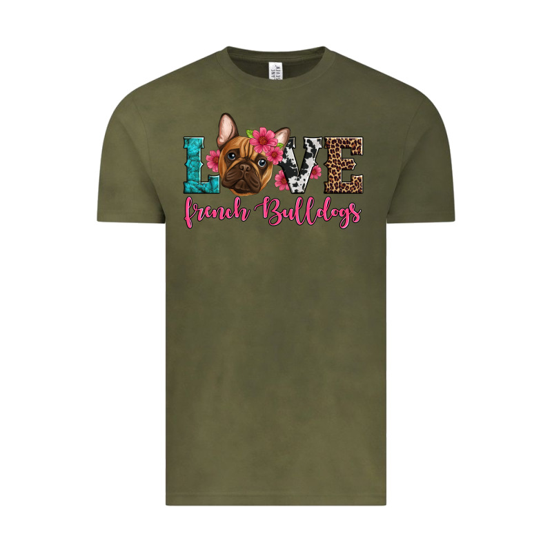 Love French Bulldogs Vintage Tee by Artiststas | Teevron