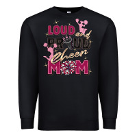 Black loud and proud cheer mom Premium Sweatshirt - Zillion Design Studio