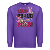 Purple loud and proud cheer mom Premium Sweatshirt - Zillion Design Studio