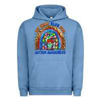 Pigment Pebble Blue autism awareness gnomes Urban Hoodie - BarkalooDesign