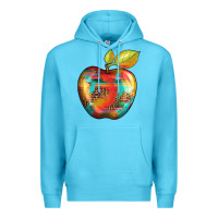 Ocean Blue leopard turquoise glitter serape Premium Hoodie - Artiststas