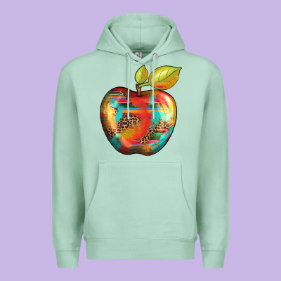 Leopard Turquoise Glitter Serape Premium Hoodie Designed By Artiststas