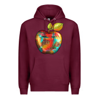 Burgundy leopard turquoise glitter serape Premium Hoodie - Artiststas