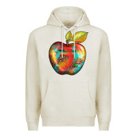 Oatmeal Heather leopard turquoise glitter serape Premium Hoodie - Artiststas