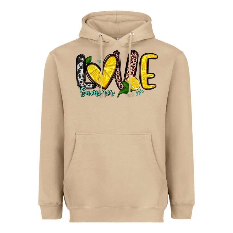 Love Summer Lemon Heavyweight Hoodie by Zillion Design Studio | Teevron
