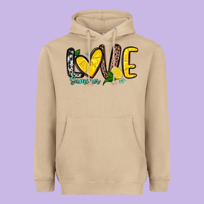 Love Summer Lemon Heavyweight Hoodie Designed By Zillion Design Studio