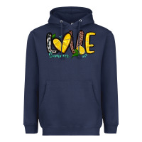 Navy love summer lemon Heavyweight Hoodie - Zillion Design Studio