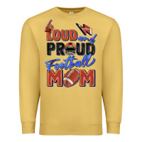 Antique Gold loud and proud football mom Premium Sweatshirt - Zillion Design Studio
