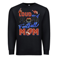 Black loud and proud football mom Premium Sweatshirt - Zillion Design Studio