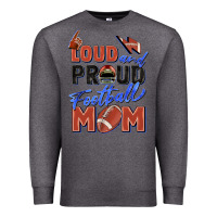 Charcoal Heather loud and proud football mom Premium Sweatshirt - Zillion Design Studio