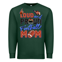 Sports Green loud and proud football mom Premium Sweatshirt - Zillion Design Studio